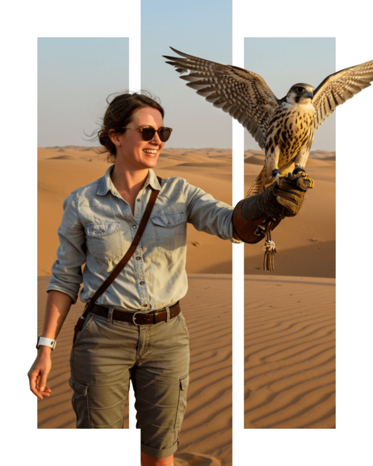 Falcon, Dune Bashing, Desert Safari, Sandboarding